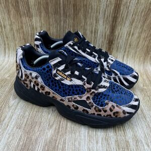 adidas Blue and Black Leopard Sneakers